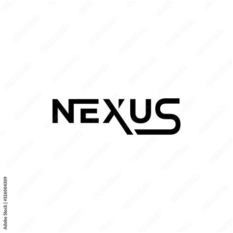 Creative Typography Of Nexus Logo Design Stock Vector Adobe Stock