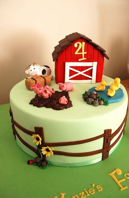 Farm Animal Themed Cake