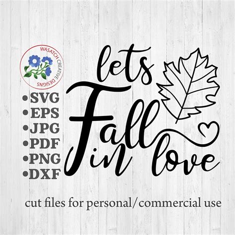 Lets Fall In Love Svg Svg Fileshalloween Svg Cricut Etsy