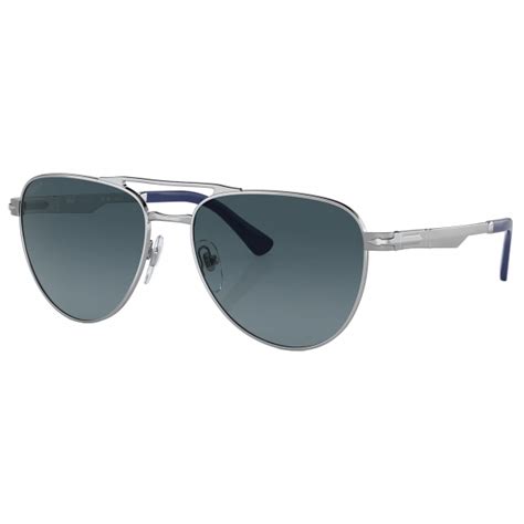 Persol - PO1003S - Silver / Blue Polarized - Sunglasses - Persol ...