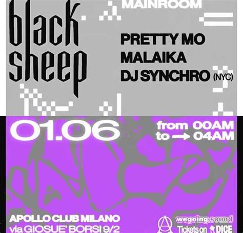 APOLLO ROOM 1 With BLACKSHEEP At Apollo Club Milano Milan