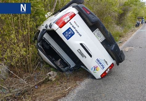 Volcadura En Carretera Kinchil Deja Tres Lesionados