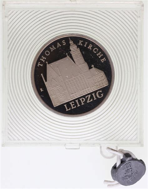 DDR 5 Mark 1984 Thomas Kirche Leipzig PP Original Verplombt Haus