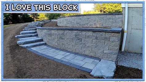 Building A 2 Tier Concrete Block Retaining Wall Techo Bloc Semma Youtube