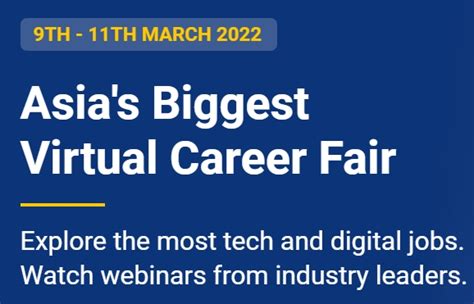 Jobstreet And Tech In Asia Mount Asia S Biggest Virtual Career Fair