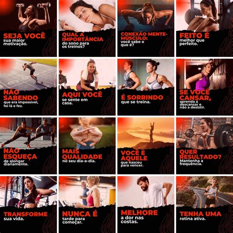 Modelos Canva Academia Personal Trainer 200 Templates Editáveis