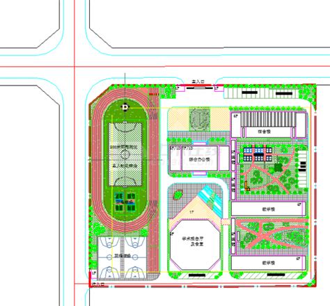 小学总平面规划设计方案图教育建筑土木在线