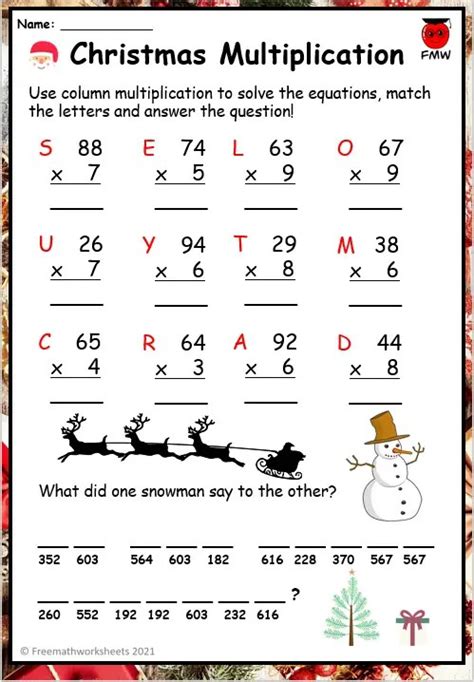 Christmas Math Worksheets Worksheets Library