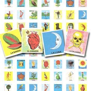 Tarjetas De Loteria Mexicanas El Conjunto Completo De Etsy Tarot