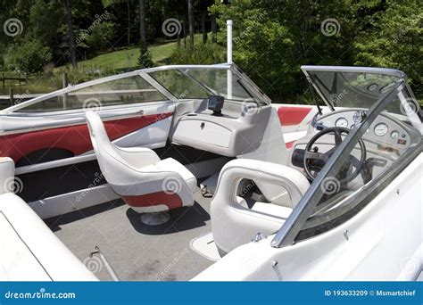 Interior of Docked Speed Boat. Stock Image - Image of dashboard, marine ...