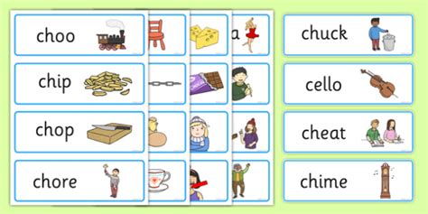 ch words sound cards teacher