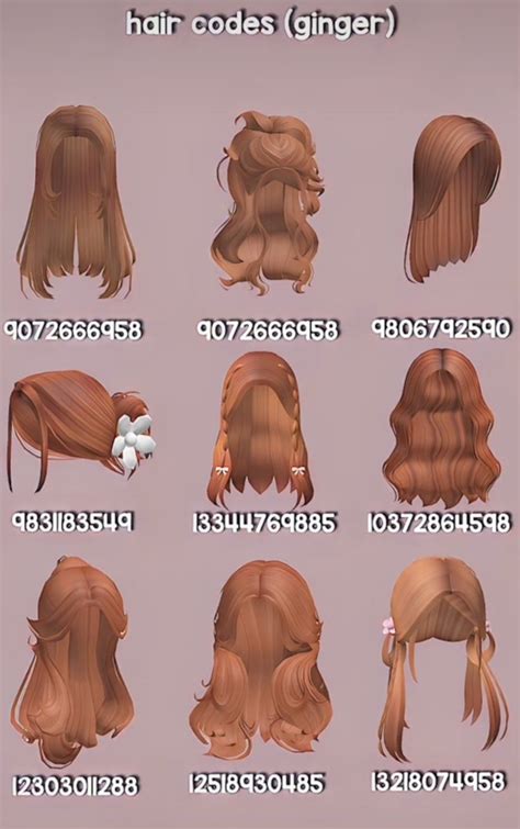 Pin By Andrea Carrillo On Codigos Ginger Hair Coding Red Hair Roblox