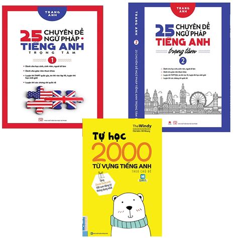 Combo 25 Chuyên đề ngữ pháp tiếng anh trọng tâm tập 1 và 2 Tự Học