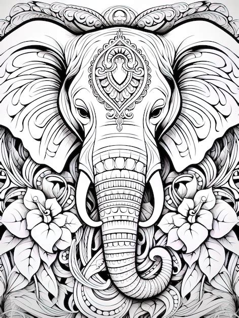 Premium Ai Image An Elephant With Flowers And An Elephant On It