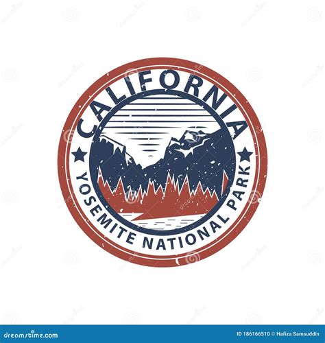 Yosemite National Park Vector Illustration Decorative Design Stock