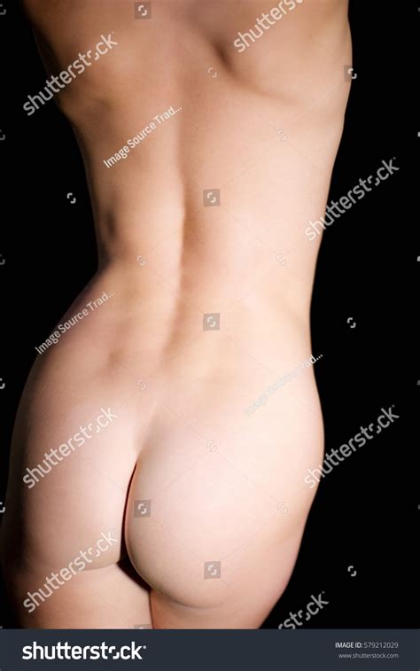 Naked Female Back Against Black Background Stock Photo Shutterstock