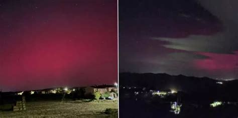 Youtg Net L Aurora Boreale Illumina Di Rosso Il Cielo Della Sardegna