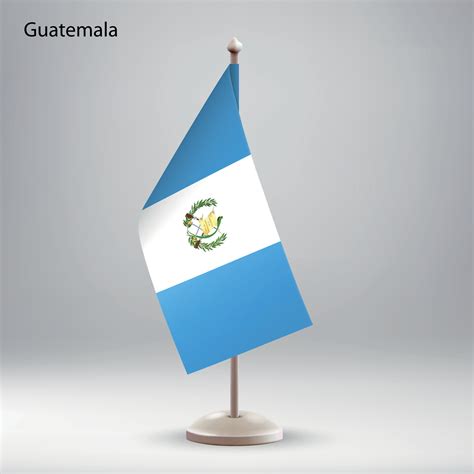 Flag of Guatemala hanging on a flag stand. 36530541 Vector Art at Vecteezy