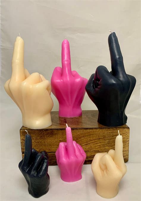 Middle Finger Candle Up Yours Rude Candle Gift For Friend Funny Gift Gothic Candle Fuck You