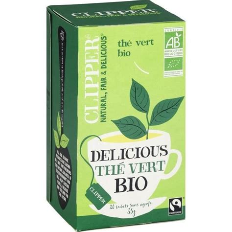 Lot De Clipper Delicious Th Vert Bio Sachets Cdiscount Au