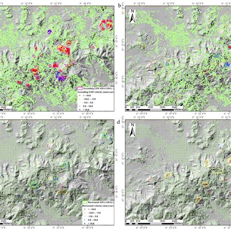 InSAR Ascending LOS Velocity Map A Descending LOS Velocity Map B