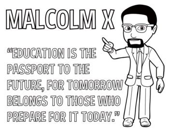 Malcolm X Coloring Pages