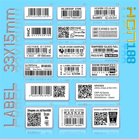 Jual Cetak Barcode Label Desain 33X15mm Shopee Indonesia