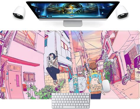 Amazon Pastel Tokyo Street Cute Desk Mat Kawaii Anime Japanese