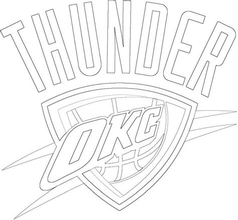 Oklahoma City Thunder Logo Coloring Page