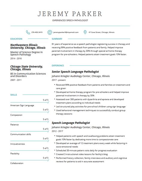 Speech Pathologist Resume: Examples, Template, and Resume Tips | Cleverism