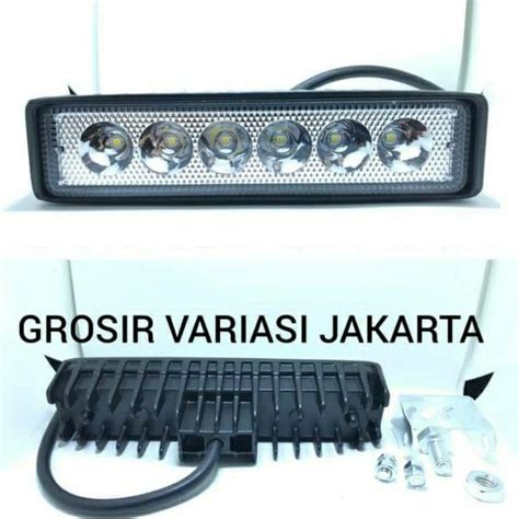 Jual Lampu Tembak Sorot Motor Mobil 6 Mata 18w Panjang 12v 6000k Tembus