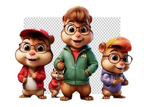 Premium PSD Alvin And The Chipmunks Brittany On Transparent Background