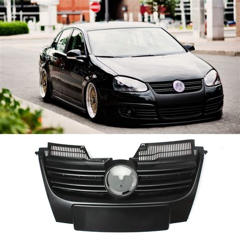 New Front Black Upper Bumper Sport ABS Grille Grill For 2006 2010 VW