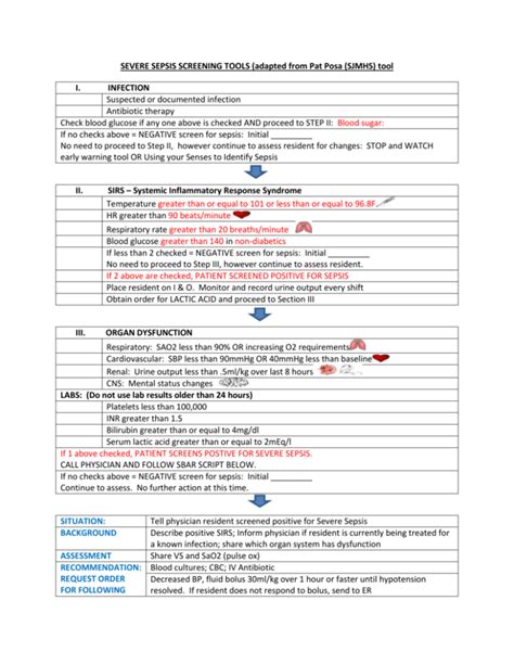 Sepsis Tool