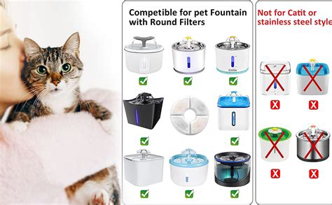 Ewilibe Trinkbrunnen Filter Ersatzfilter für Katzen und Hunde