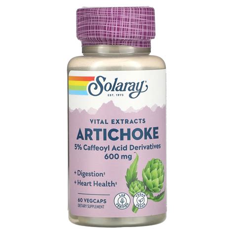 Solaray Artichoke Mg Vegcaps Mg Per Capsule