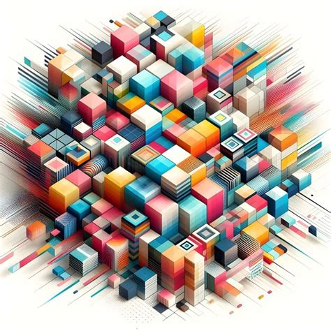 Premium Photo Isometric Background Abstract Colourful Painting Ai