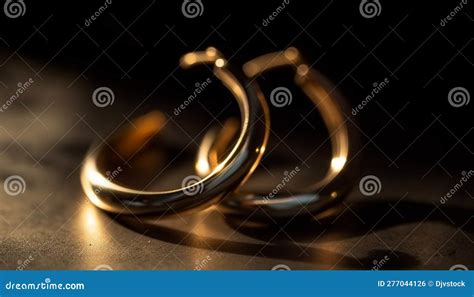 El Brillante Anillo De Bodas De Oro Refleja La Elegancia Del Amor