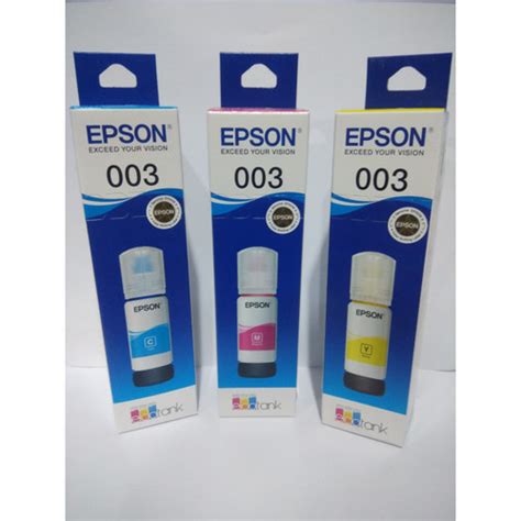 Jual Tinta Epson Cyan Magenta Yellow L1110l3110l3150l5190