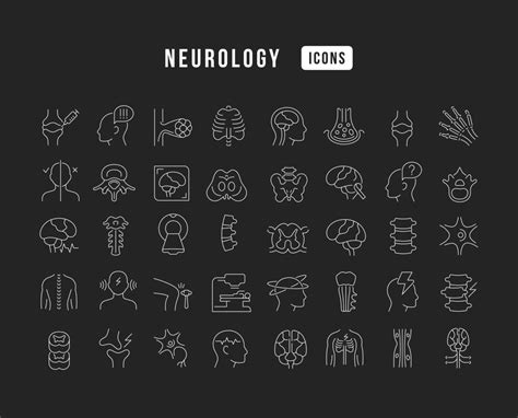 Set Of Linear Icons Of Neurology 10561692 Vector Art At Vecteezy