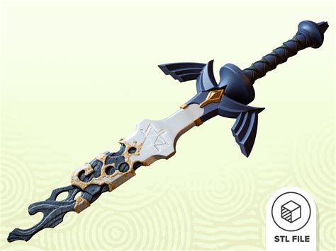 Decayed Master Sword Stl File For D Printing Legend Of Zelda Tears Of