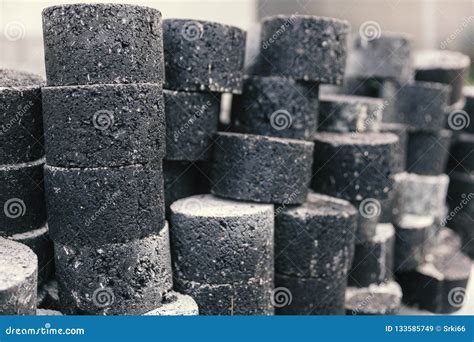 Samples Of Asphalt Stock Image Image Of Cores Test 133585749