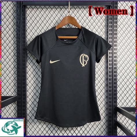 Camisa De Time Feminina Treina Preta Futebol 2023 Klda Shopee Brasil