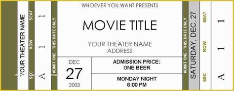 Free Ticket Stub Template Of 36 Editable Blank Ticket Template Examples ...