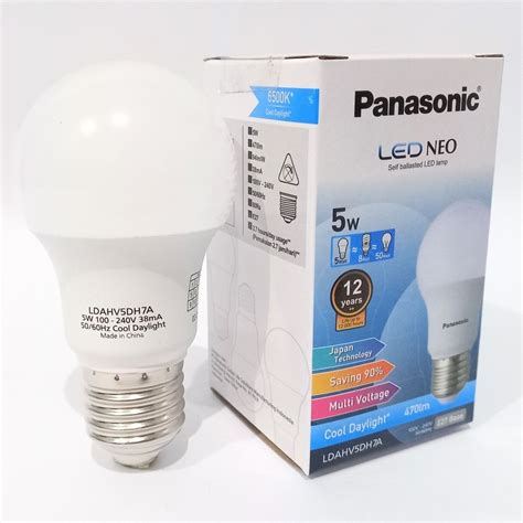 Jual LAMPU LED PANASONIC NEO 5W 5 Watt 6500K COOLDAYLIGHT PUTIH