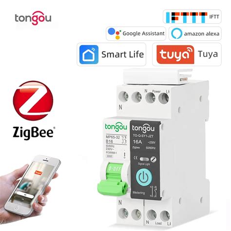 Zigbee Disjoncteur Intelligent TUYA MCB Avec Mesure Rail DIN 16A 32A