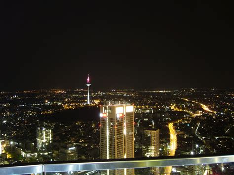 Frankfurt - Skyline views from Main Tower by night