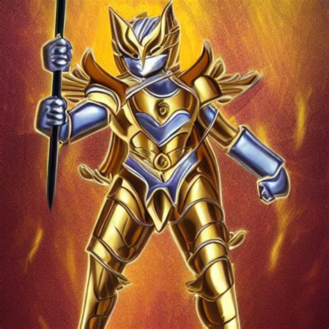 Krea Ai Saint Seiya The Golden Cat Armor Knight Greek Te