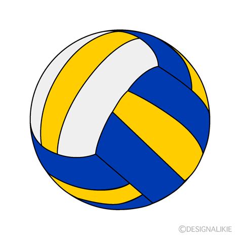 Pelota De Voleibol Azul Y Amarilla Gratis Dibujos Animados Imágene