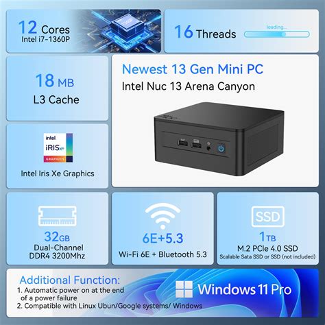 Snapklik Intel NUC 13 Pro Arena Canyon Mini Pc